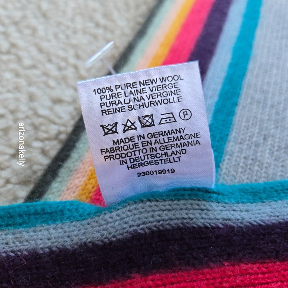NWOT Paul Smith Knit Wool Striped Scarf - Picture 11 of 16